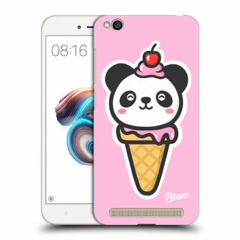 Picasee silikonový černý obal pro Xiaomi Redmi 5A - Ice Cream Panda