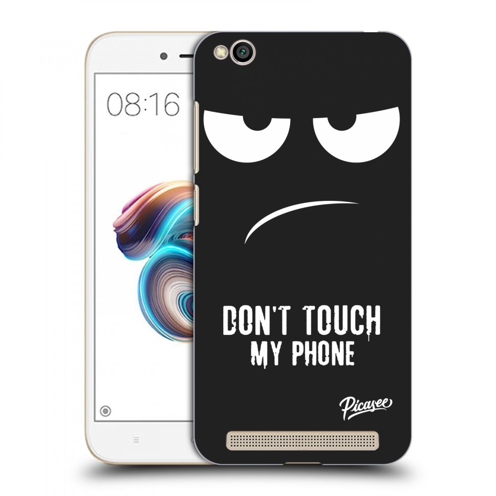 Silikonový černý Obal Pro Xiaomi Redmi 5A - Don't Touch My Phone