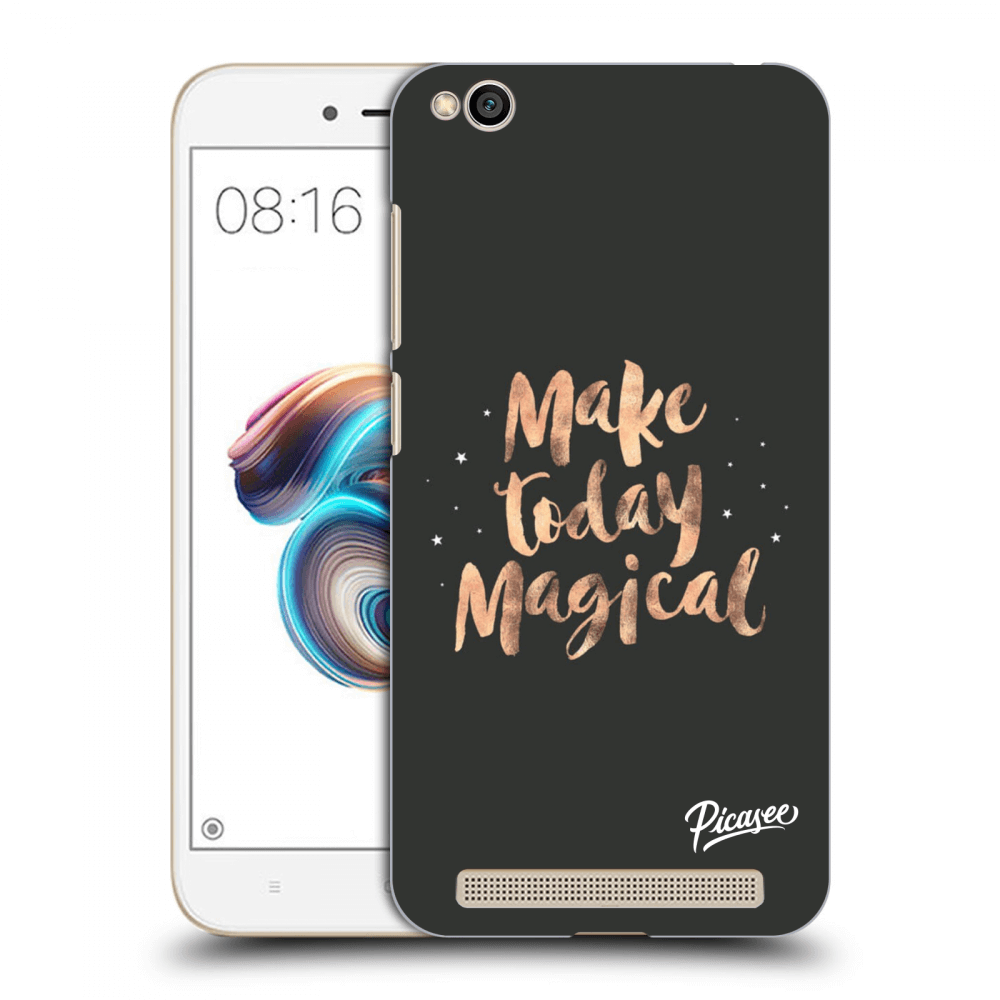 Picasee silikonový černý obal pro Xiaomi Redmi 5A - Make today Magical