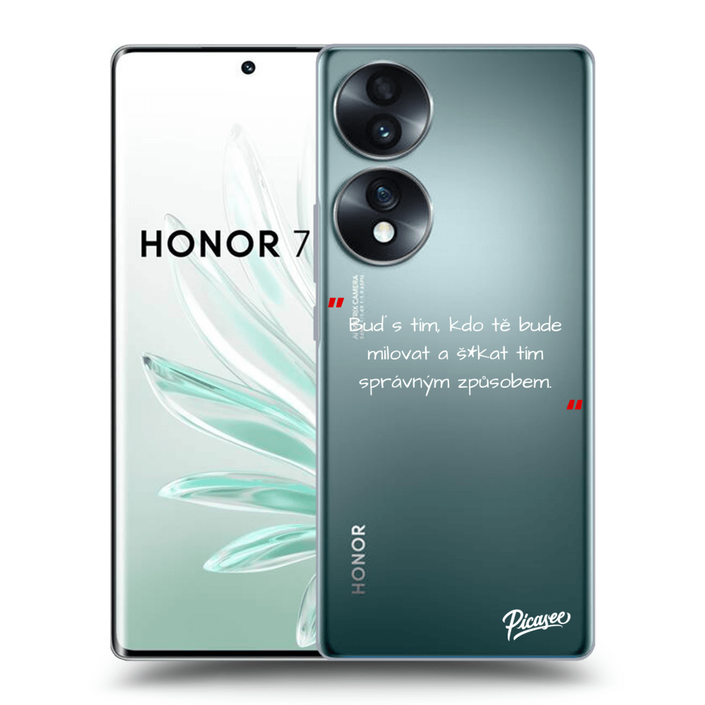 Picasee silikonový průhledný obal pro Honor 70 - Správná láska Bílá