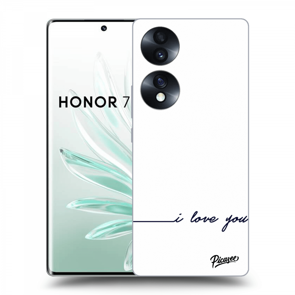 Picasee silikonový průhledný obal pro Honor 70 - I love you
