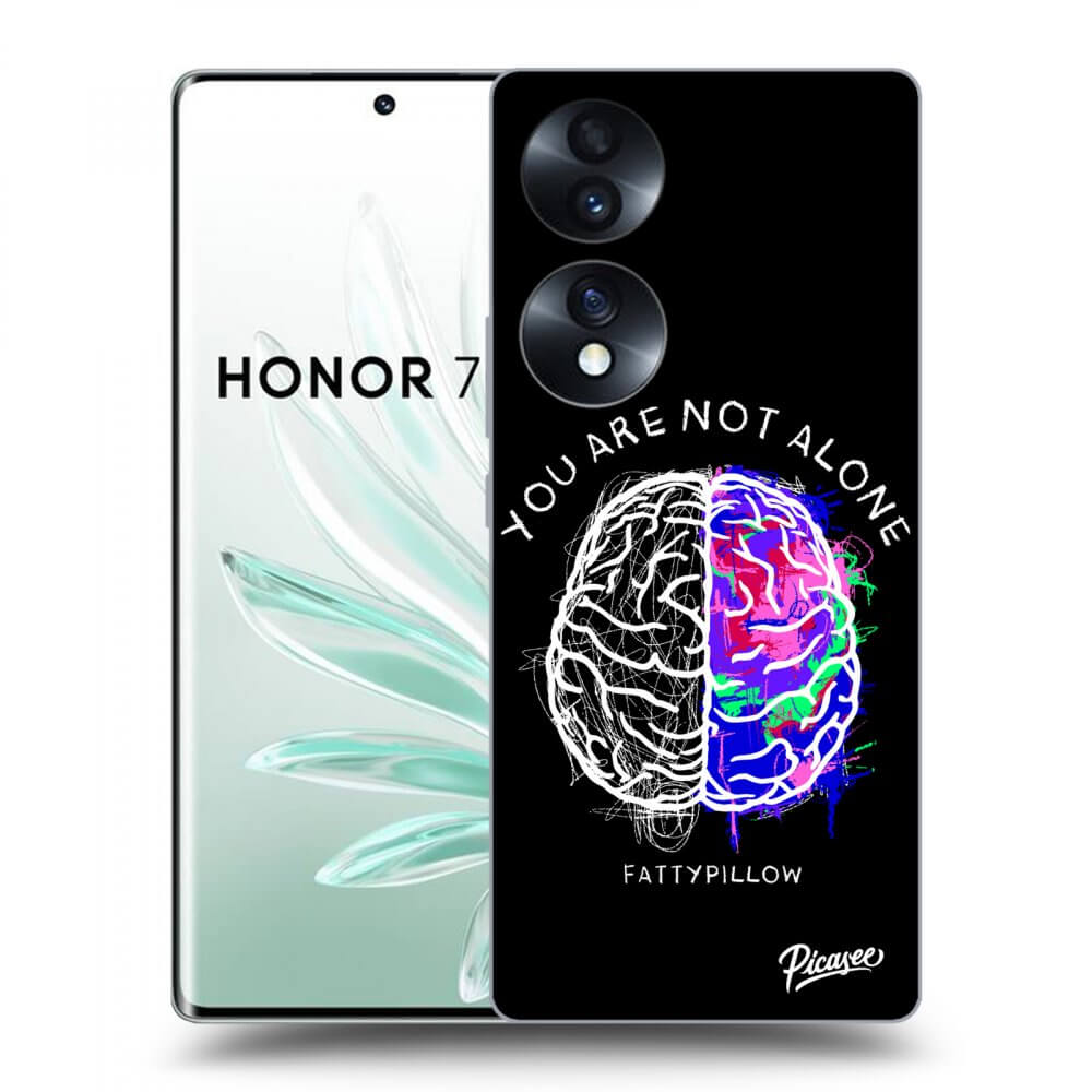 Picasee silikonový průhledný obal pro Honor 70 - Brain - White