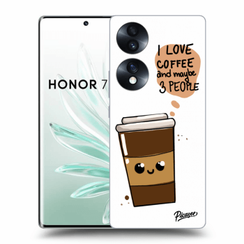 Picasee silikonový průhledný obal pro Honor 70 - Cute coffee