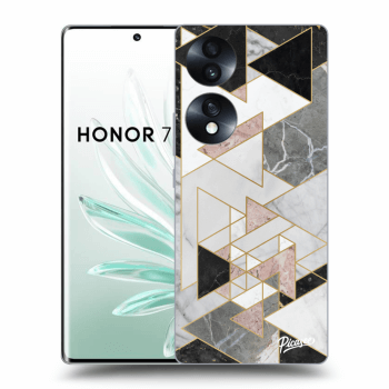 Picasee silikonový černý obal pro Honor 70 - Light geometry