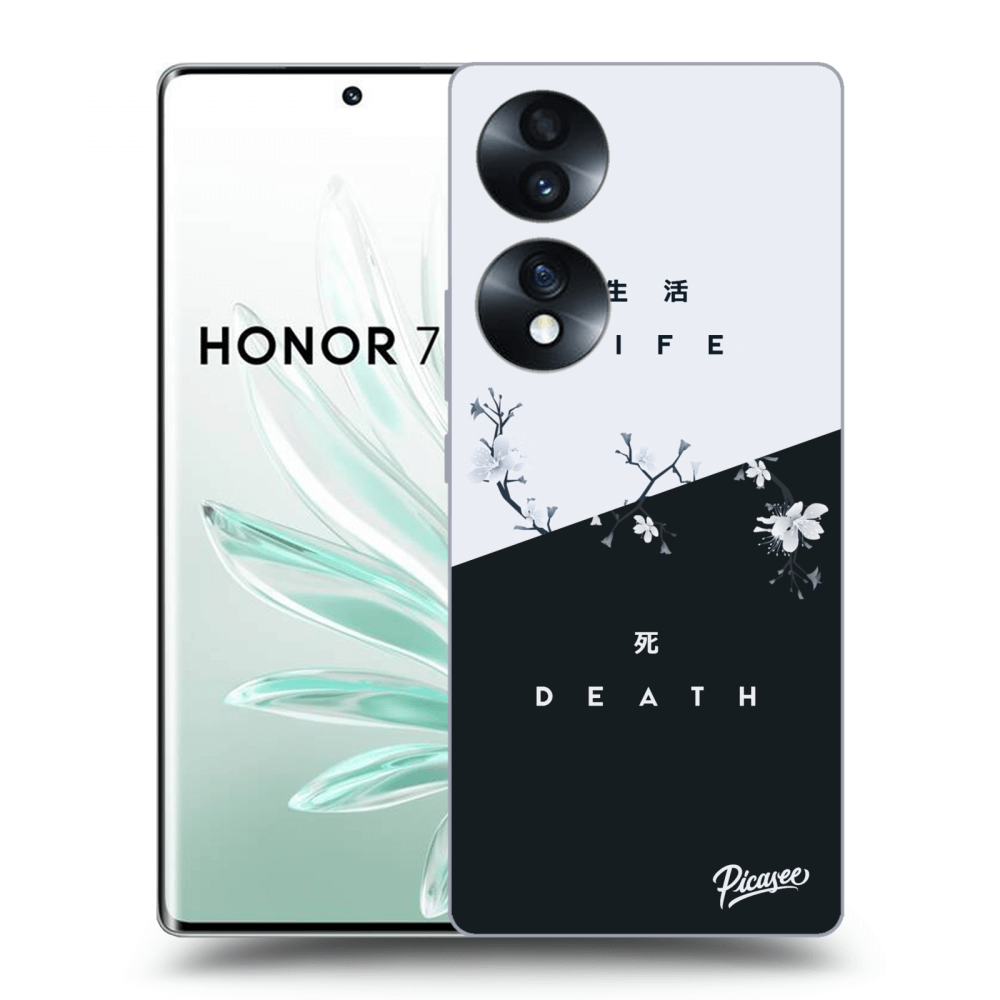 Picasee silikonový černý obal pro Honor 70 - Life - Death