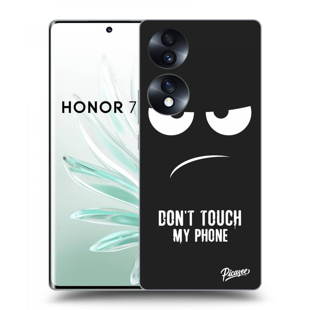 Picasee silikonový černý obal pro Honor 70 - Don't Touch My Phone