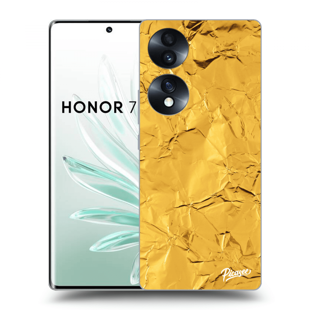 Picasee silikonový černý obal pro Honor 70 - Gold