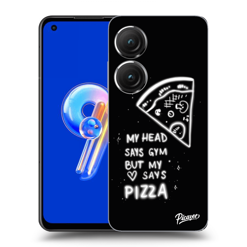 Picasee silikonový průhledný obal pro Asus Zenfone 9 - Pizza