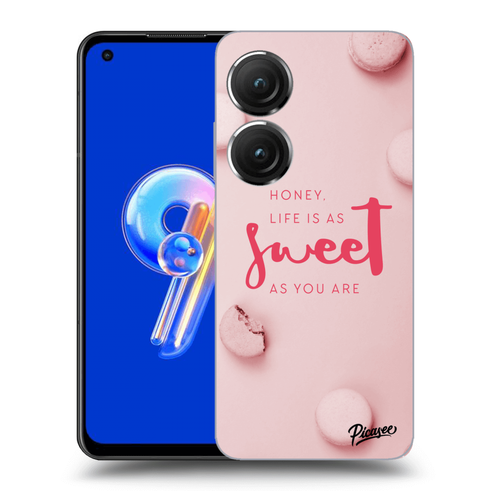 Picasee silikonový průhledný obal pro Asus Zenfone 9 - Life is as sweet as you are