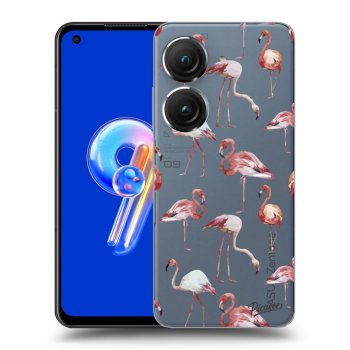 Picasee silikonový průhledný obal pro Asus Zenfone 9 - Flamingos