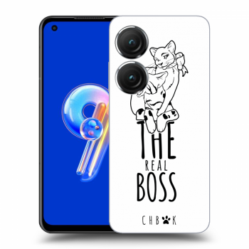 Picasee silikonový průhledný obal pro Asus Zenfone 9 - CHBMT - The real Boss - white