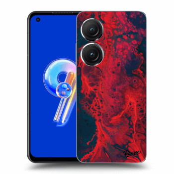 Picasee silikonový průhledný obal pro Asus Zenfone 9 - Organic red