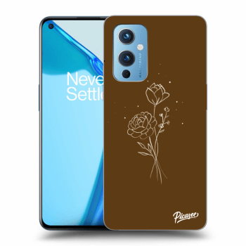 Obal pro OnePlus 9 - Brown flowers
