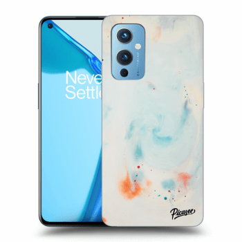 Picasee silikonový černý obal pro OnePlus 9 - Splash