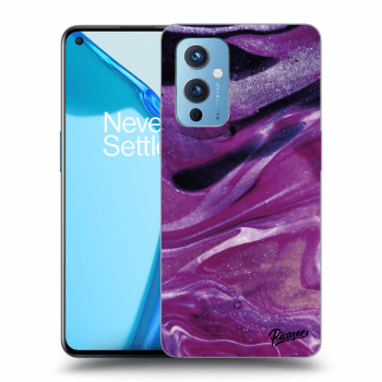 Obal pro OnePlus 9 - Purple glitter