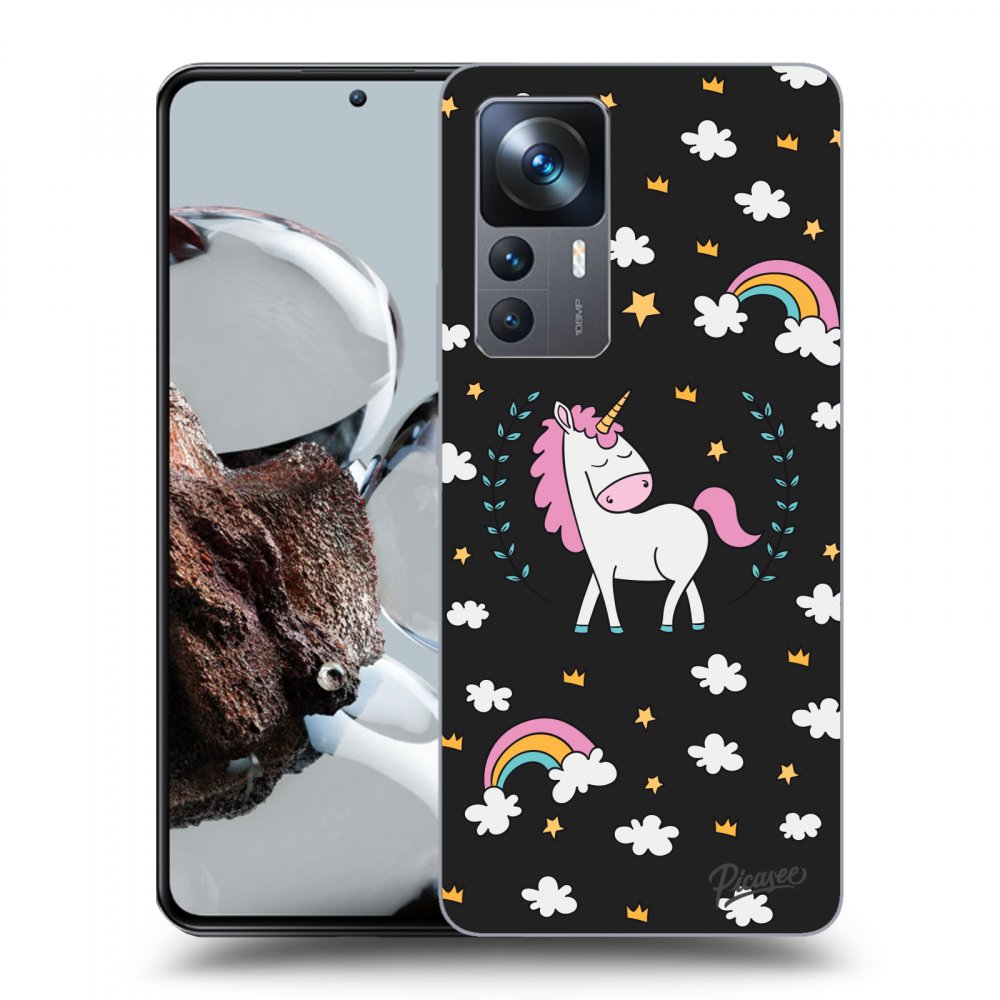 Picasee silikonový černý obal pro Xiaomi 12T - Unicorn star heaven