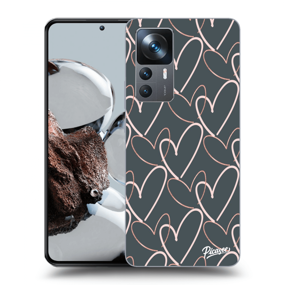 Picasee silikonový černý obal pro Xiaomi 12T - Lots of love