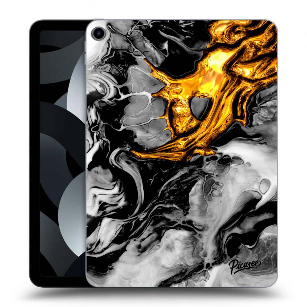 Picasee silikonový černý obal pro Apple iPad 10,9" 2022 (10.generace) - Black Gold 2
