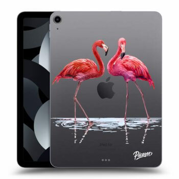 Picasee silikonový průhledný obal pro Apple iPad 10,9" 2022 (10.generace) - Flamingos couple