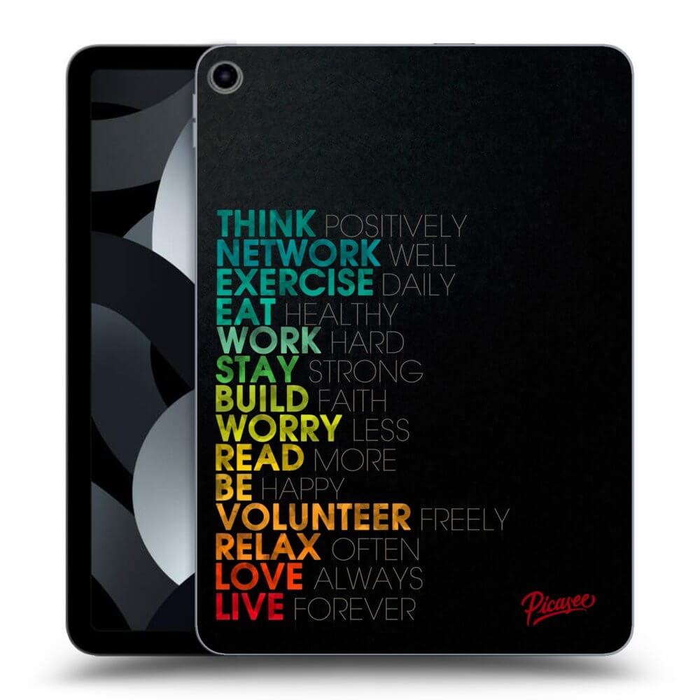 Picasee silikonový černý obal pro Apple iPad 10,9" 2022 (10.generace) - Motto life