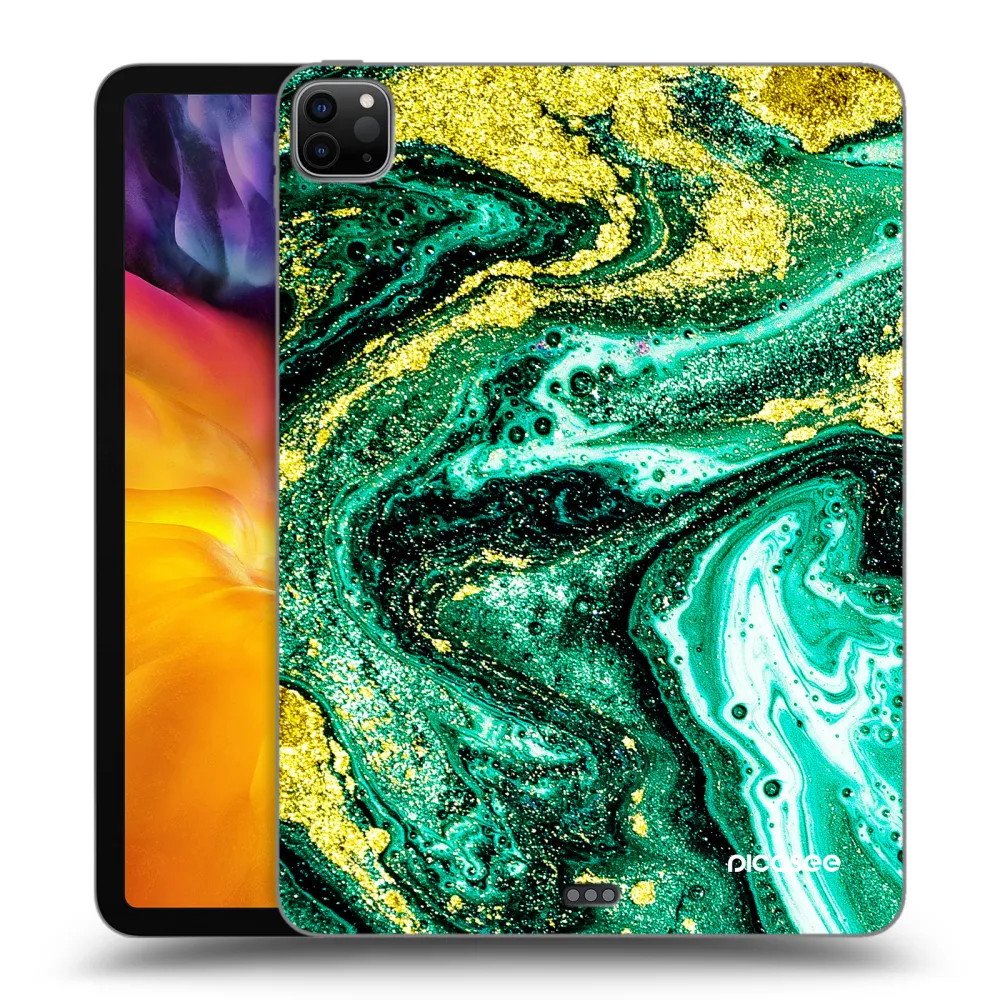 Picasee silikonový černý obal pro Apple iPad Pro 11" 2022 M2 (4.generace) - Green Gold