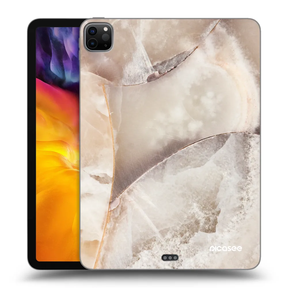 Picasee silikonový černý obal pro Apple iPad Pro 11" 2022 M2 (4.generace) - Cream marble