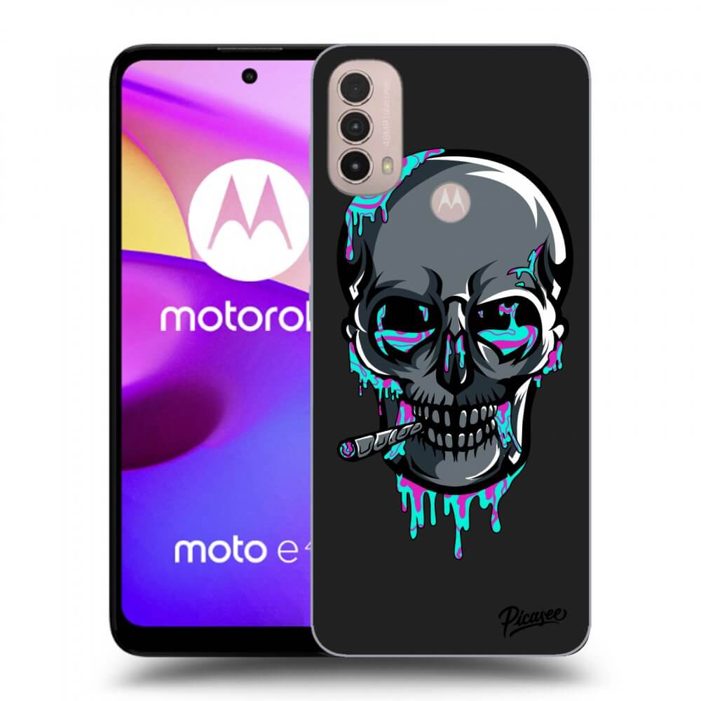 Picasee silikonový černý obal pro Motorola Moto E40 - EARTH - Lebka 3.0