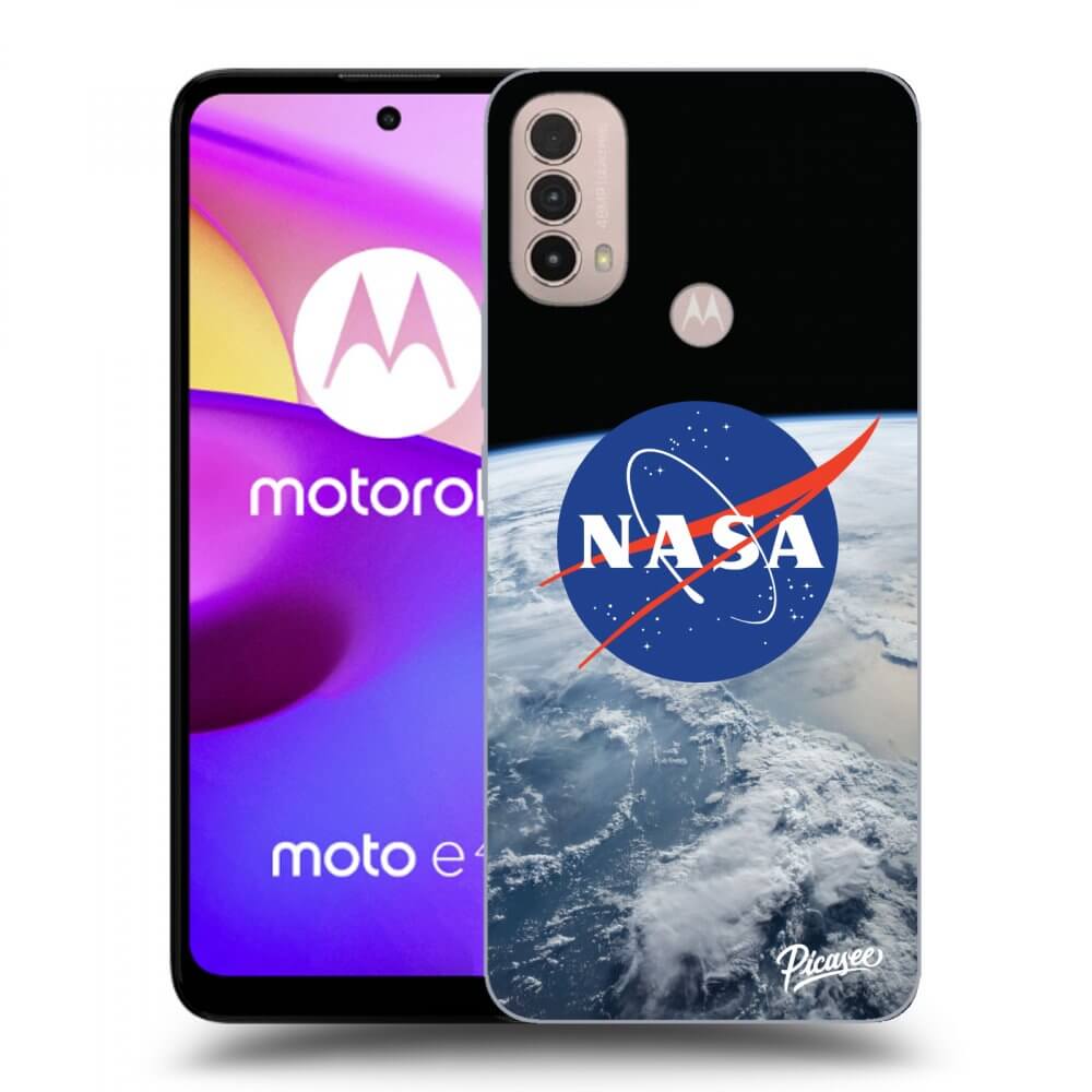 Picasee silikonový černý obal pro Motorola Moto E40 - Nasa Earth