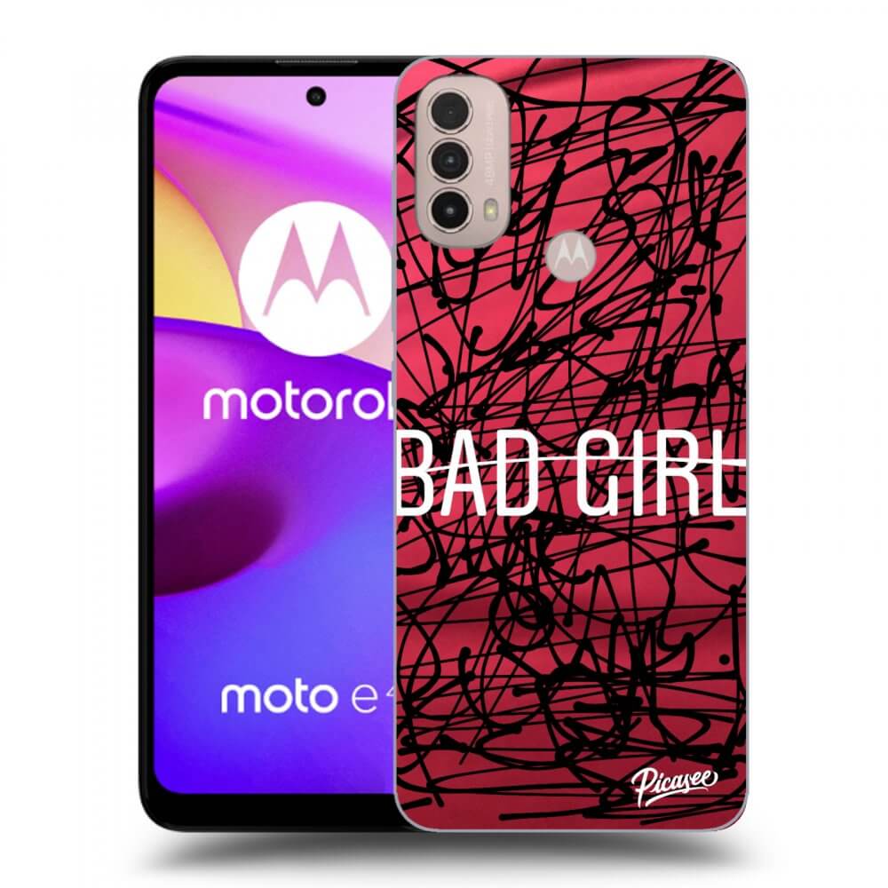 Picasee silikonový černý obal pro Motorola Moto E40 - Bad girl