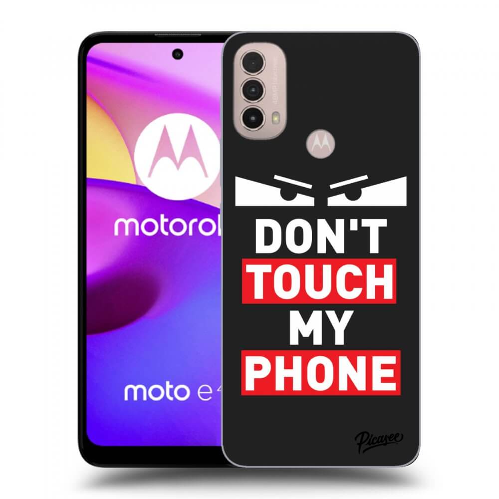 Picasee silikonový černý obal pro Motorola Moto E40 - Shadow Eye - Transparent