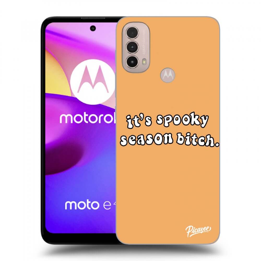 Picasee silikonový černý obal pro Motorola Moto E40 - Spooky season