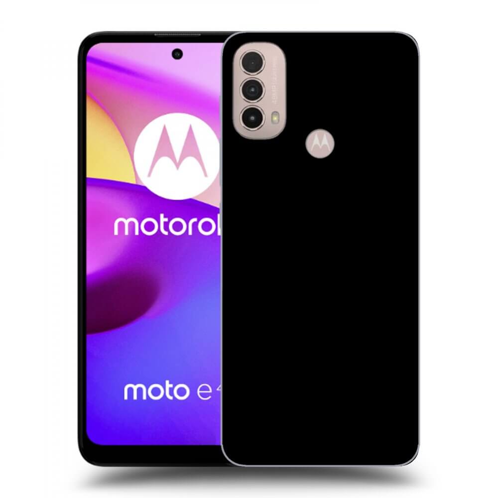 Picasee silikonový černý obal pro Motorola Moto E40 - Separ - Black On Black 1