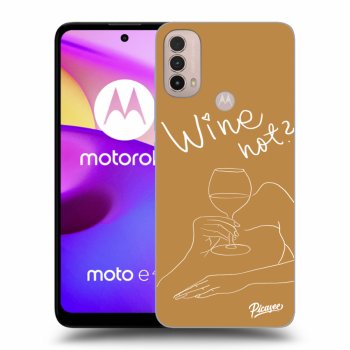 Picasee silikonový černý obal pro Motorola Moto E40 - Wine not