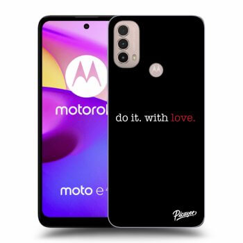 Picasee silikonový černý obal pro Motorola Moto E40 - Do it. With love.