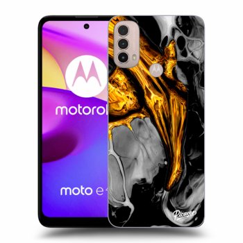 Obal pro Motorola Moto E40 - Black Gold
