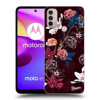 Picasee silikonový černý obal pro Motorola Moto E40 - Dark Meadow
