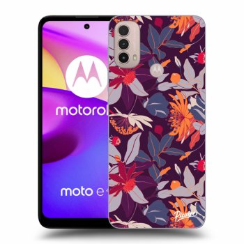 Obal pro Motorola Moto E40 - Purple Leaf