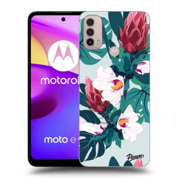 Picasee silikonový černý obal pro Motorola Moto E40 - Rhododendron
