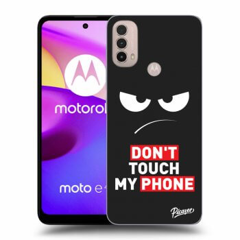 Picasee silikonový černý obal pro Motorola Moto E40 - Angry Eyes - Transparent