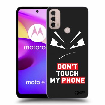 Picasee silikonový černý obal pro Motorola Moto E40 - Evil Eye - Transparent