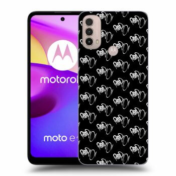 Picasee silikonový černý obal pro Motorola Moto E40 - Separ - White On Black