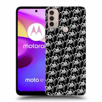 Picasee silikonový černý obal pro Motorola Moto E40 - Separ - White On Black 2