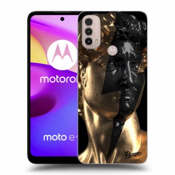 Picasee silikonový černý obal pro Motorola Moto E40 - Wildfire - Gold
