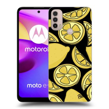 Picasee silikonový černý obal pro Motorola Moto E40 - Lemon
