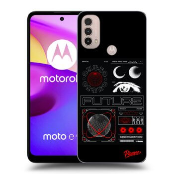 Picasee silikonový černý obal pro Motorola Moto E40 - WAVES
