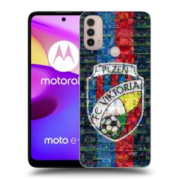 Picasee silikonový černý obal pro Motorola Moto E40 - FC Viktoria Plzeň A