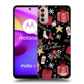 Picasee silikonový černý obal pro Motorola Moto E40 - Christmas