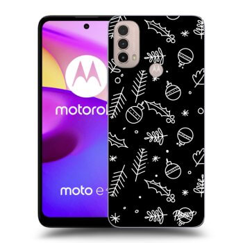 Picasee silikonový černý obal pro Motorola Moto E40 - Mistletoe