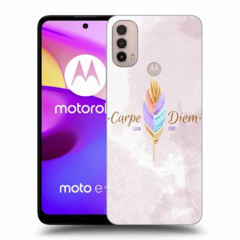 Picasee silikonový černý obal pro Motorola Moto E40 - Carpe Diem
