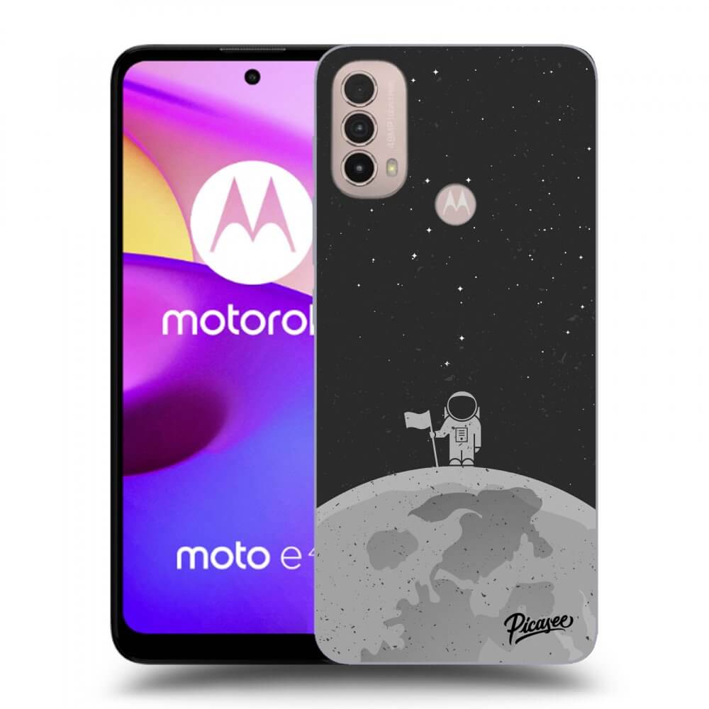 Picasee silikonový černý obal pro Motorola Moto E40 - Astronaut